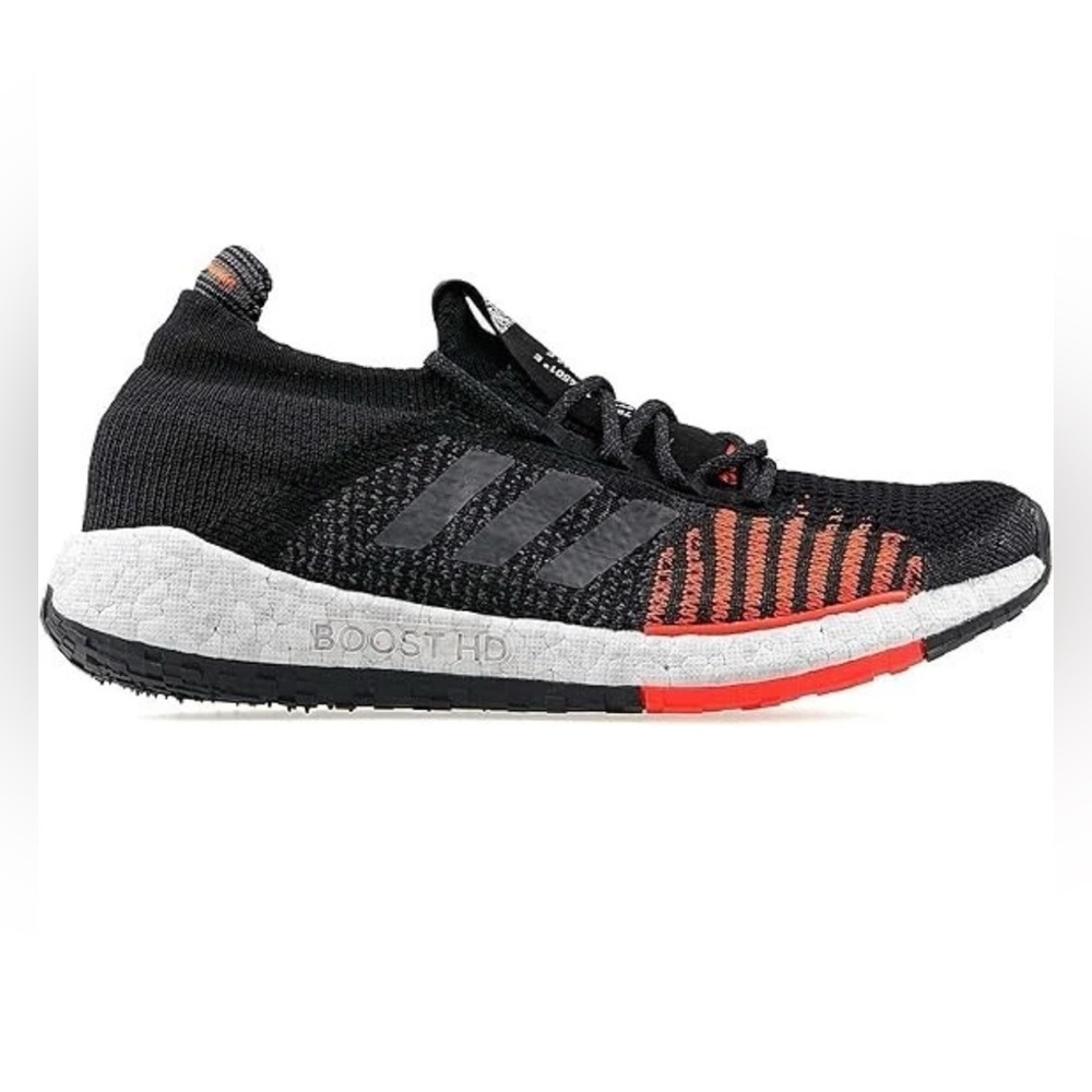 Adidas Men Pulseboost Hd Running Shoe Sneaker Core Black/Grey Five/Solar Red 6 - Picture 2 of 4